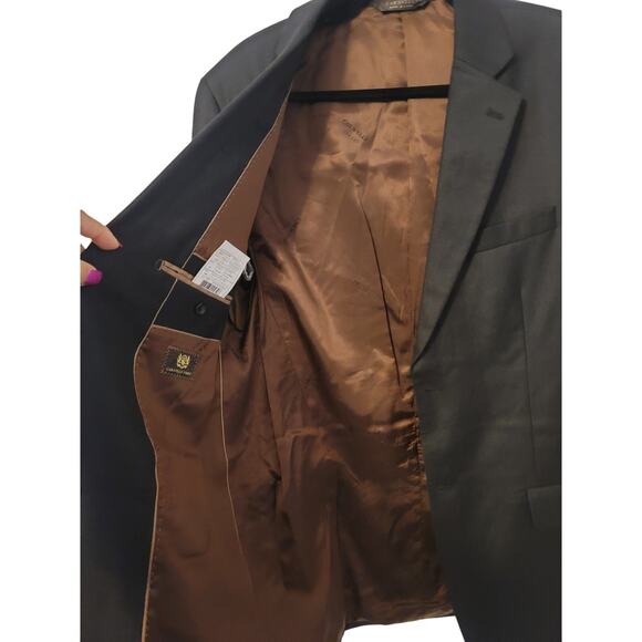 Caravelli Italy Black Super 150's Men's Business Suit Jacket 40L 34W - Picture 4 of 7
